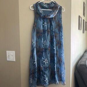 Floral sleeveless pullover dress size medium